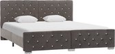 Decoways - Bedframe stof grijs 160x200 cm