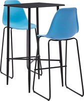 Decoways - 3-delige Barset kunststof blauw