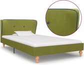 Decoways - Bedframe stof groen 90x200 cm