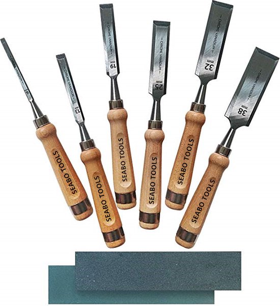 KIRSCHEN Gereedschap 1141000 | 4-delige beitelset met wit beukenhandvat