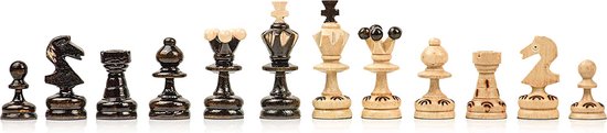 Thumbnail van een extra afbeelding van het spel Amazinggirl - Schaakbord set - Opvouwbaar houten schaakbord