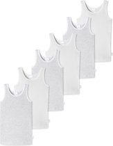 Schiesser Meisjes onderhemd 6 pack Kids Girls fijnrib Organic Cotton