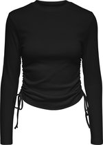 ONLY ONLAMY L/S RUCHING TOP JRS Dames T-shirt - Maat XS