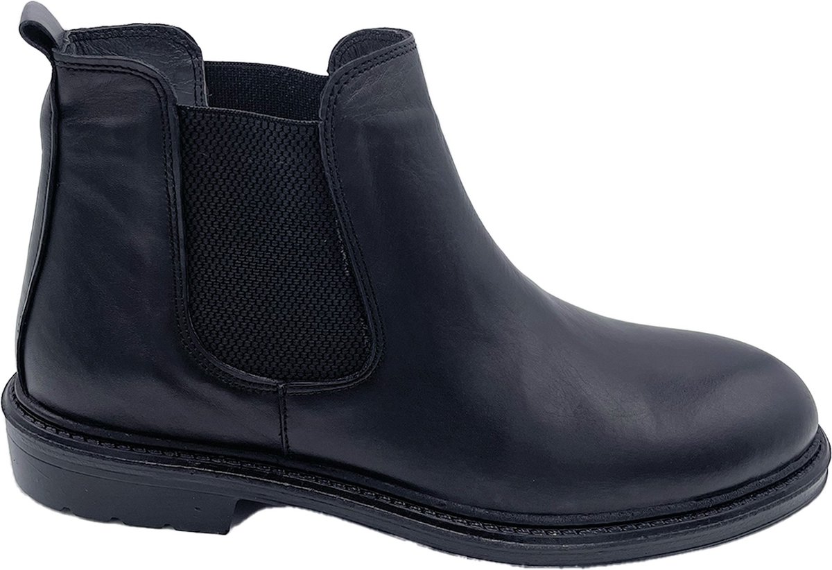 Online Express Chelsea Boots- Heren laarzen- Heren schoenen 1029- Leather- Zwart