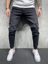 Herenjeans Beschadigde Denim Broek Slim Fit Skinny Zip Enkel Jongens Casual Stretch Broek Hip Hop Ripped Jeans Alle Taille Maten