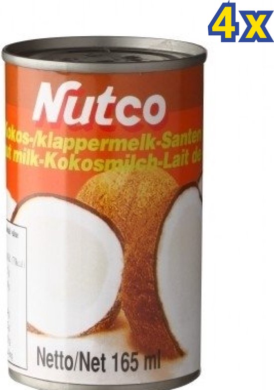 Nutco - kokos/klappermelk-santen - 5 x 165ml | bol.com
