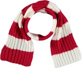 Feest kindersjaal 2 x 2 rib | rood/wit | pupil | 110 CM | Sjaal meisje | Sjaal jongen | Carnaval | Kinder sjaal | Sjaal kind | Gekleurde sjaal | Apollo