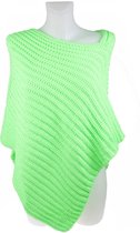Poncho de fête tricoté - Vêtements de carnaval dames Vert fluo - Taille unique - Carnaval - Articles de fête - Vêtements de Déguisements - Fête - Apollo