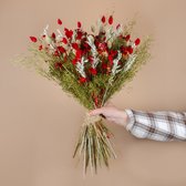 Roselin Deco - Rozenboeket Rood - Droogbloemen