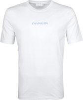 Calvin Klein - T-Shirt Shadow Logo Wit - Maat XL - Regular-fit