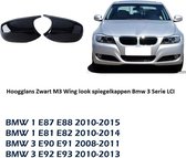 Hoogglans Pianolak Zwart Wing Spiegel Spiegelkappen geschikt voor BMW LCI 1 Serie E81 E82 E87 E88 3 Serie E90 E91 E92 E93
