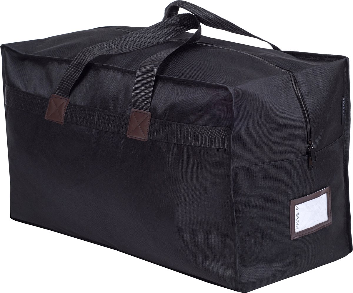 MAXXIBAGS - Set van 3 (M/M/XL) - Opbergtas - Kledingzak - Reistas - Tassenset - Big shopper - Weekendtas - Voor dekens/kussens/dekbedden - Organiser - Zwart - Afmeting: 40 x 70 x 35 / 50 x 90 x 35