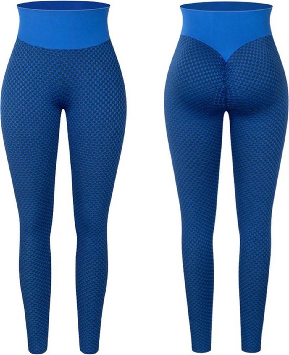 Sportlegging dames Medium – legging dames meisje - Tiktok legging – Blauw