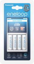 Eneloop - 4x Oplaadbare Eneloop Batterij AA 1900 mAh + Oplader - Oplaadbaar - Duurzaam - Tot 2100 x Opladen - Met Oplader