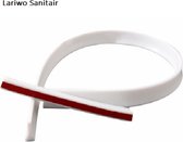 Lariwo Sanitair® siliconen waterkering laag 50cm wit douche douchebak douchegordijn wc toilet wasbak waterstopper waterdorpel waterdrempel badkamervloer bad rituals shampoo zeep deo douche
