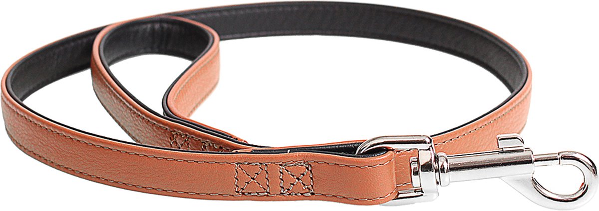 Duvoplus - Uitlaatriem Voor Dieren - Hond - Popular Leder Leiband 100cm/18mm Cognac - 1st