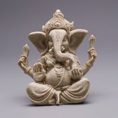 BaykaDecor - Unieke Indiase Olifant Standbeeld - Ganesha Beeld - Woondecoratie - Hindi - Bureau Decoratie - Zandsteen - 21 cm