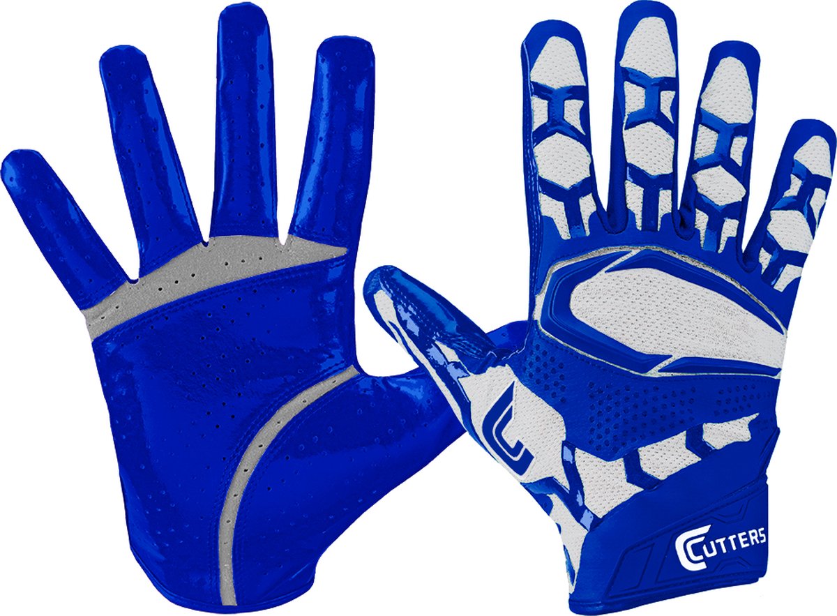 Cutters | American Football | S541 Receiver Handschoenen | Volwassenen | Blauw | Medium