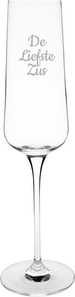 Gegraveerde Champagneglas 27cl De Liefste Zus