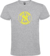 Grijs T-shirt ‘New York Yankees’ Geel Maat XXL