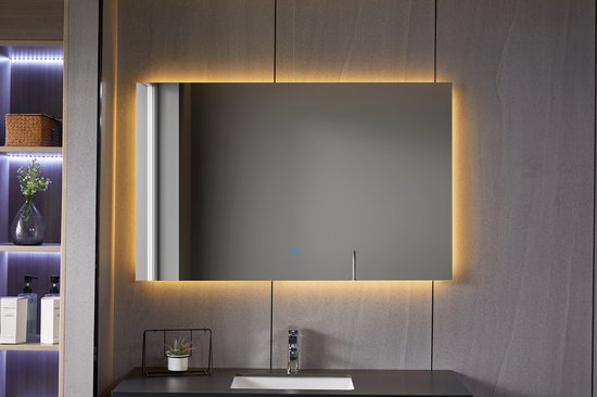 Miroir de salle de bain sans cadre avec LED, anti-buée 75 x 120 cm - Bella  Mirror | bol.com