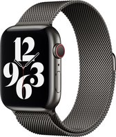 WiWu - Bandje geschikt voor Apple Watch 38/40 mm - Geschikt voor Apple Watch Series 1,2,3,4,5,6 en SE - RVS - Zwart