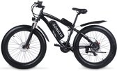 SONGZO Elektrische fiets 1000W 26 inch Elektrische fiets met Dikke Banden met 48V 17AH Lithiumbatterij-MX02S zwart