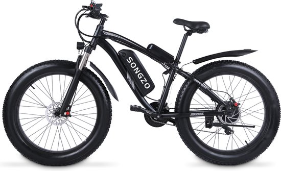 SONGZO Elektrische fiets 1000W 26 inch Elektrische fiets met Dikke Banden  met 48V 17AH... | bol.com