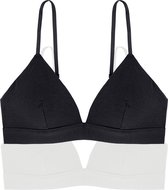 Dorina Bralette 2-Pack - Lila - Black / White  - M   - Wit