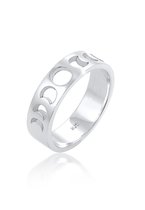 Elli Dames Ring Elli ring dames uitgesneden astro trend in 925 sterling zilver verguld