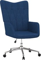 vidaXL Relaxstoel stof blauw