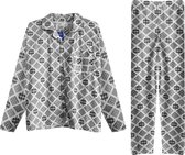 Heren pyjama - Grand Man - Geruit grijs - Maat XL