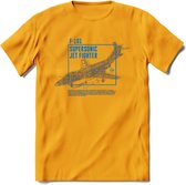 F-101 Vliegtuig T-Shirt | Unisex leger Kleding | Dames - Heren Straaljager shirt | Army F16 | Grappig bouwpakket Cadeau | - Geel - XL