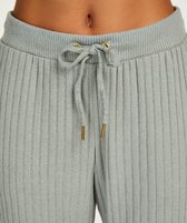 Hunkemöller Dames Nachtmode Pyjamabroek Brushed Rib  - Groen - maat 2XL