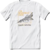 F-106 Vliegtuig T-Shirt | Unisex leger Kleding | Dames - Heren Straaljager shirt | Army F16 | Grappig bouwpakket Cadeau | - Wit - XXL