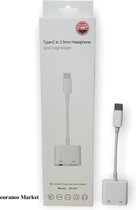 USB Type C Adapter 2 In 1 Splitter | USB C 3.5mm Jack  Kabel Splitter | Geschikt Voor Samsung Galaxy S Series- A series - Note Series |  Opladen & Musziek Luisteren Tegelijk