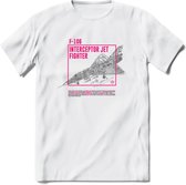 F-106 Vliegtuig T-Shirt | Unisex leger Kleding | Dames - Heren Straaljager shirt | Army F16 | Grappig bouwpakket Cadeau | - Wit - 3XL