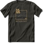 AV-8B Vliegtuig T-Shirt | Unisex leger Kleding | Dames - Heren Straaljager shirt | Army F16 | Grappig bouwpakket Cadeau | - Donker Grijs - XL