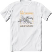 A-10 Warthog Vliegtuig T-Shirt | Unisex leger Kleding | Dames - Heren Straaljager shirt | Army F16 | Grappig bouwpakket Cadeau | - Wit - S