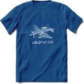 A-10 Warthog Vliegtuig T-Shirt | Unisex leger Kleding | Dames - Heren Straaljager shirt | Army F16 | Grappig bouwpakket Cadeau | - Donker Blauw - S