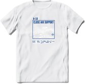 A-10 Warthog Vliegtuig T-Shirt | Unisex leger Kleding | Dames - Heren Straaljager shirt | Army F16 | Grappig bouwpakket Cadeau | - Wit - 3XL