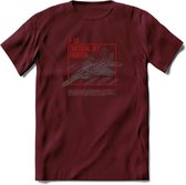 F-15 Vliegtuig T-Shirt | Unisex leger Kleding | Dames - Heren Straaljager shirt | Army F16 | Grappig bouwpakket Cadeau | - Burgundy - XL