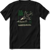 AV-8B Vliegtuig T-Shirt | Unisex leger Kleding | Dames - Heren Straaljager shirt | Army F16 | Grappig bouwpakket Cadeau | - Zwart - L
