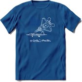 F-22 Vliegtuig T-Shirt | Unisex leger Kleding | Dames - Heren Straaljager shirt | Army F16 | Grappig bouwpakket Cadeau | - Donker Blauw - XL