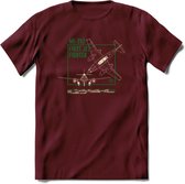 ME-262 Vliegtuig T-Shirt | Unisex leger Kleding | Dames - Heren Straaljager shirt | Army F16 | Grappig bouwpakket Cadeau | - Burgundy - S