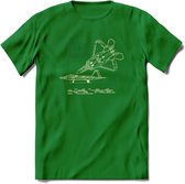 F-22 Vliegtuig T-Shirt | Unisex leger Kleding | Dames - Heren Straaljager shirt | Army F16 | Grappig bouwpakket Cadeau | - Donker Groen - S