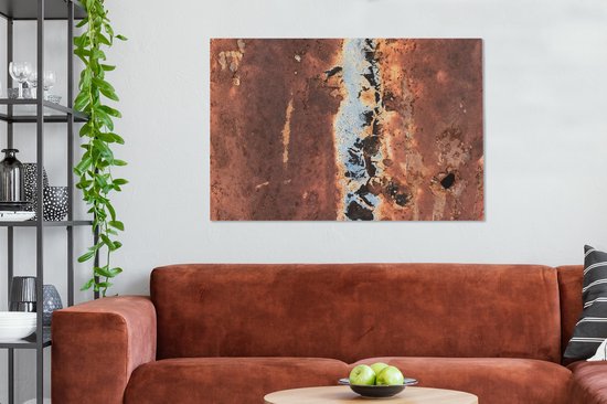 Tableau sur toile Rouille Rouge - Rouille - Métal - 120x80 cm - Décoration murale