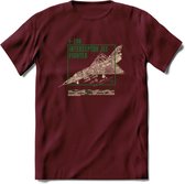 F-106 Vliegtuig T-Shirt | Unisex leger Kleding | Dames - Heren Straaljager shirt | Army F16 | Grappig bouwpakket Cadeau | - Burgundy - XL