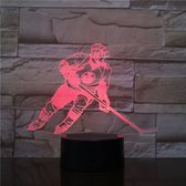 3D Led Lamp Met Gravering - RGB 7 Kleuren - Ijshockey