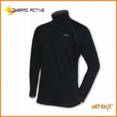 Athlex Thermo Shirt lange mouw met Col  L Zwart